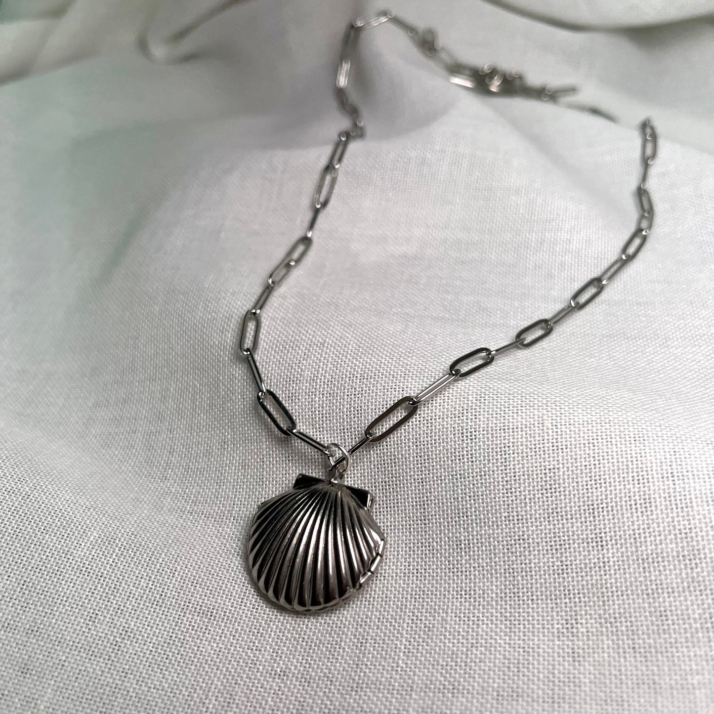 Silver Shell Locket