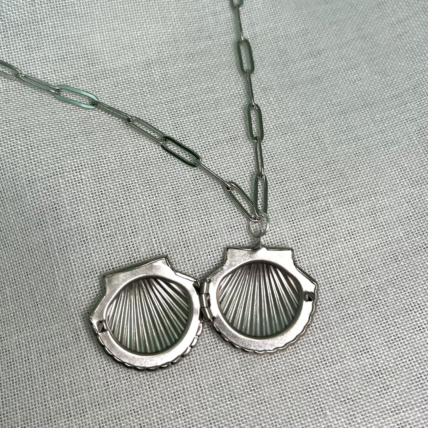 Silver Shell Locket