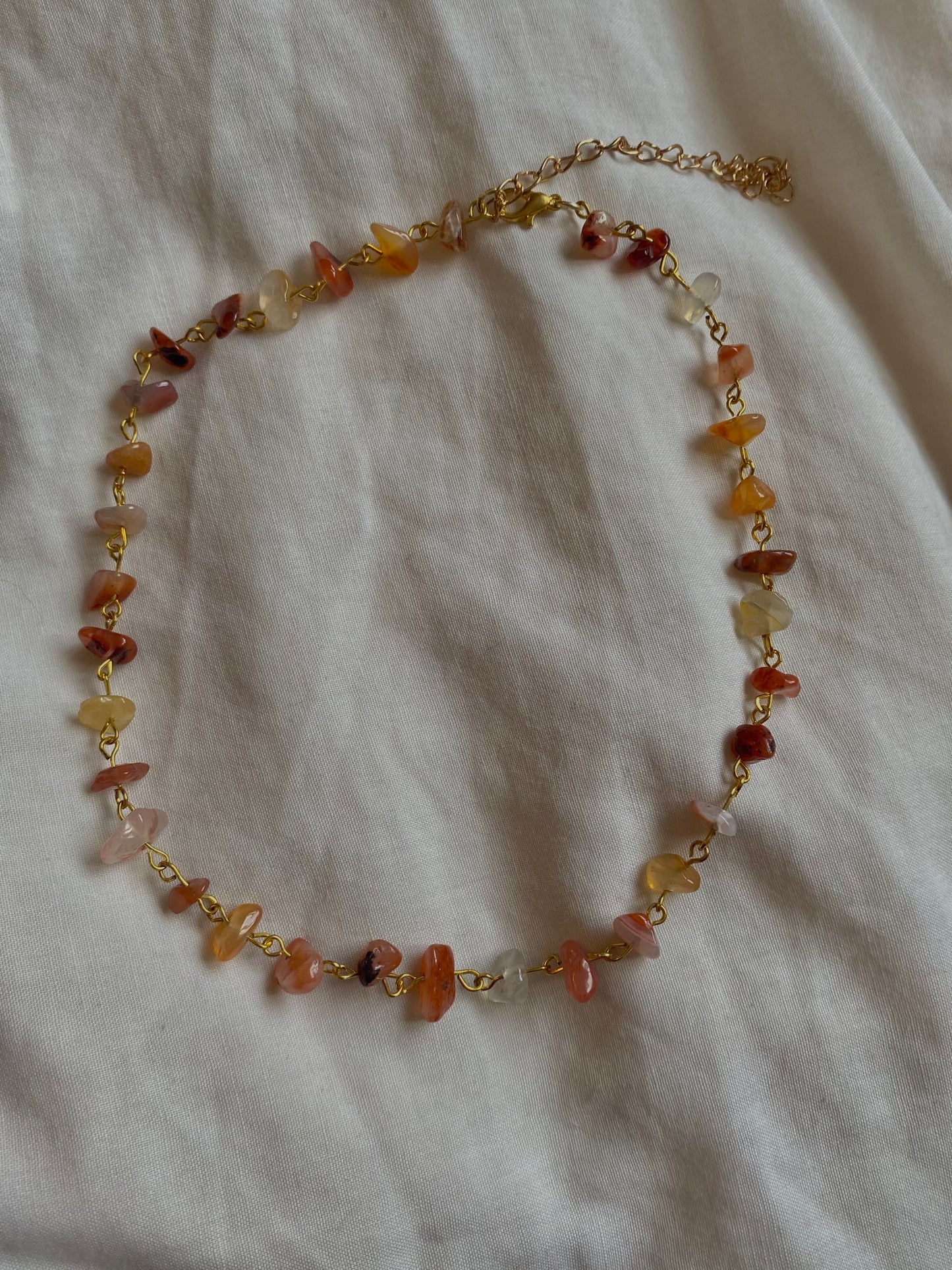 The 'Mona' Necklace with Carnelian
