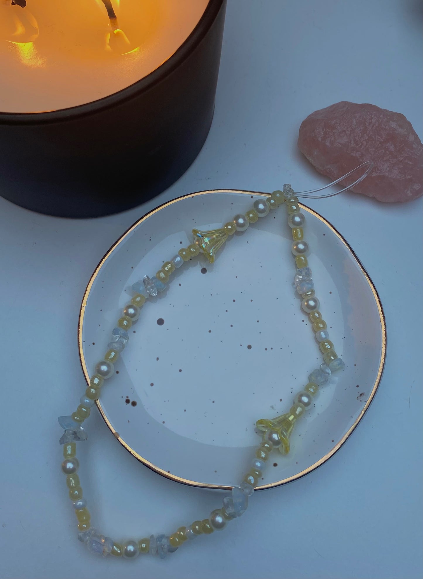 Opalite Flora Phone Charm
