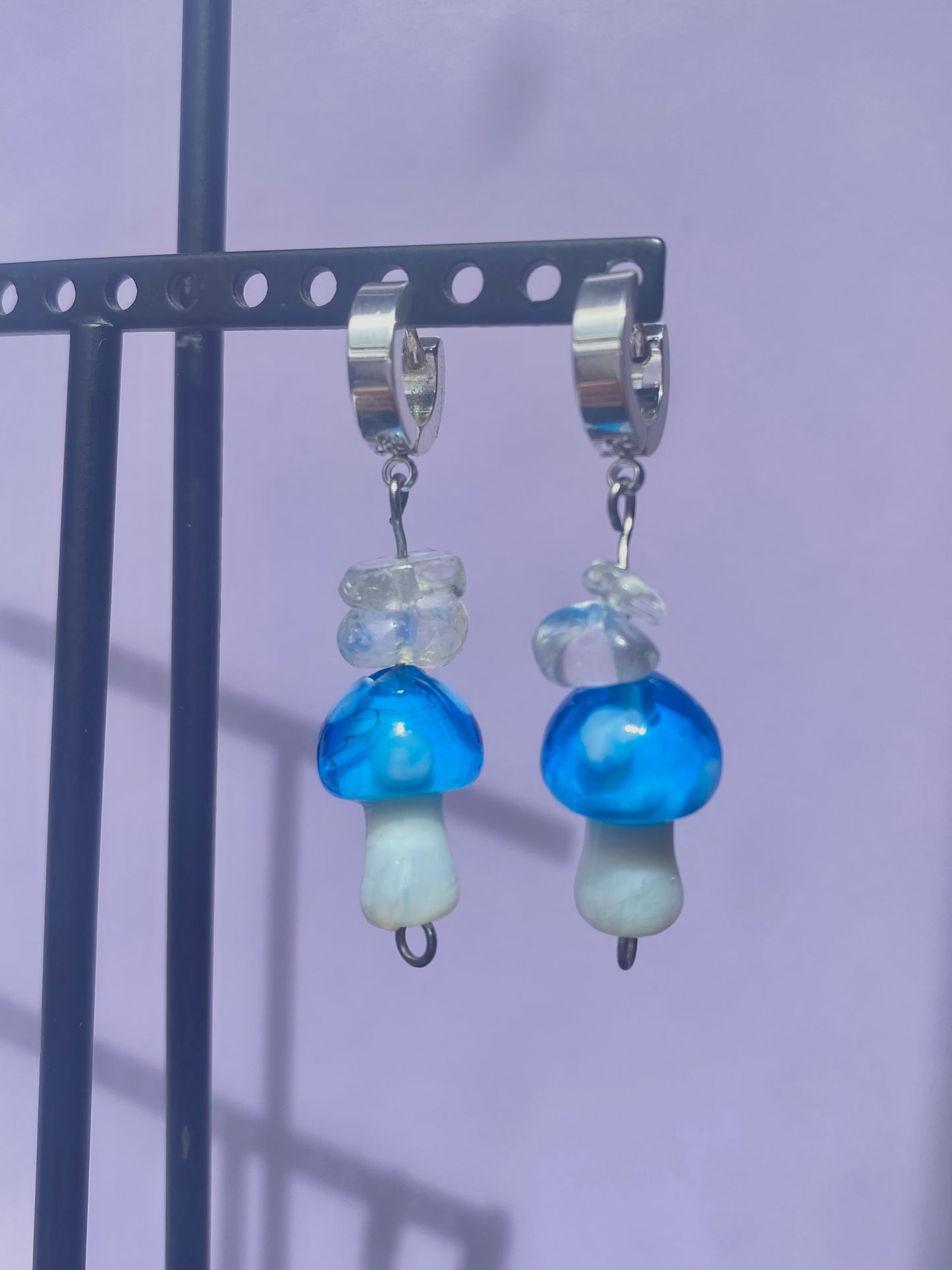 Blue Shroomie Hoops