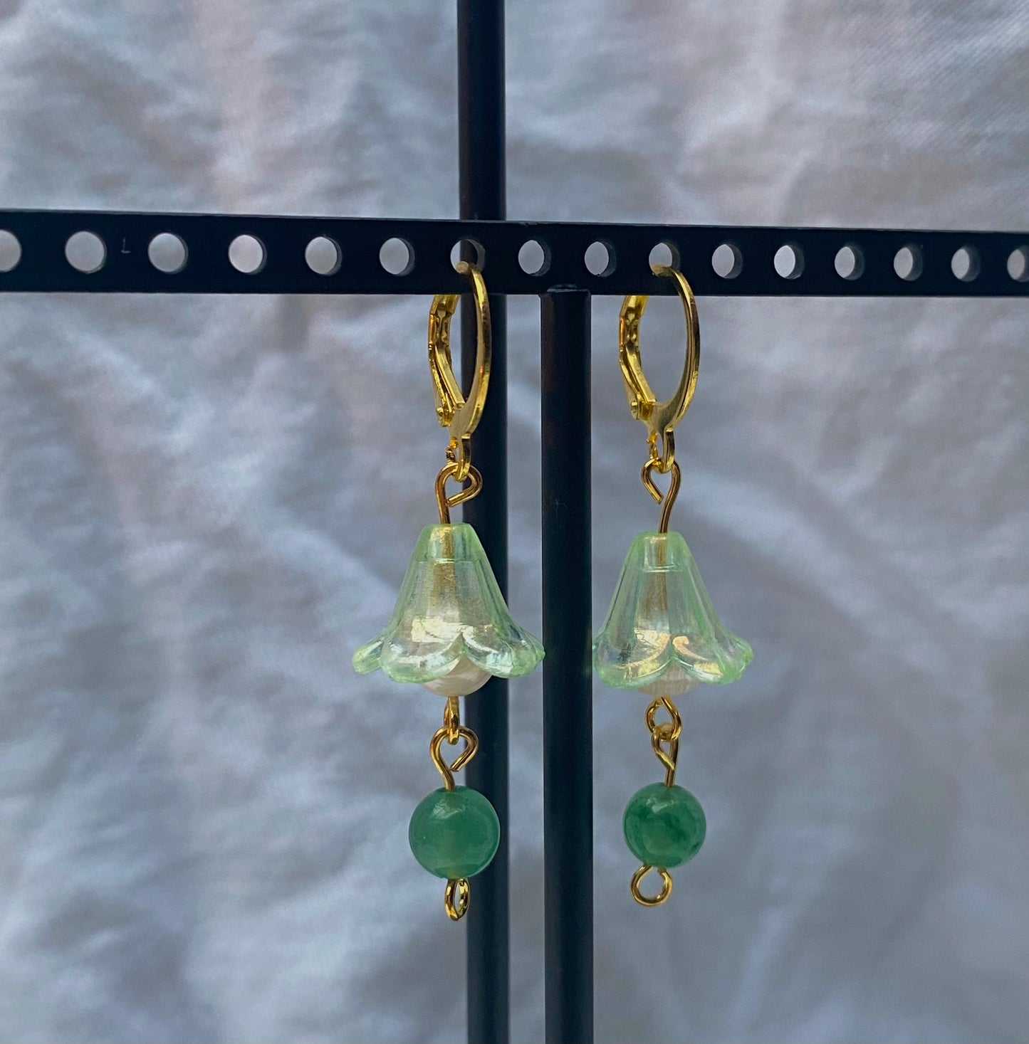 Flora Green Aventurine Earrings