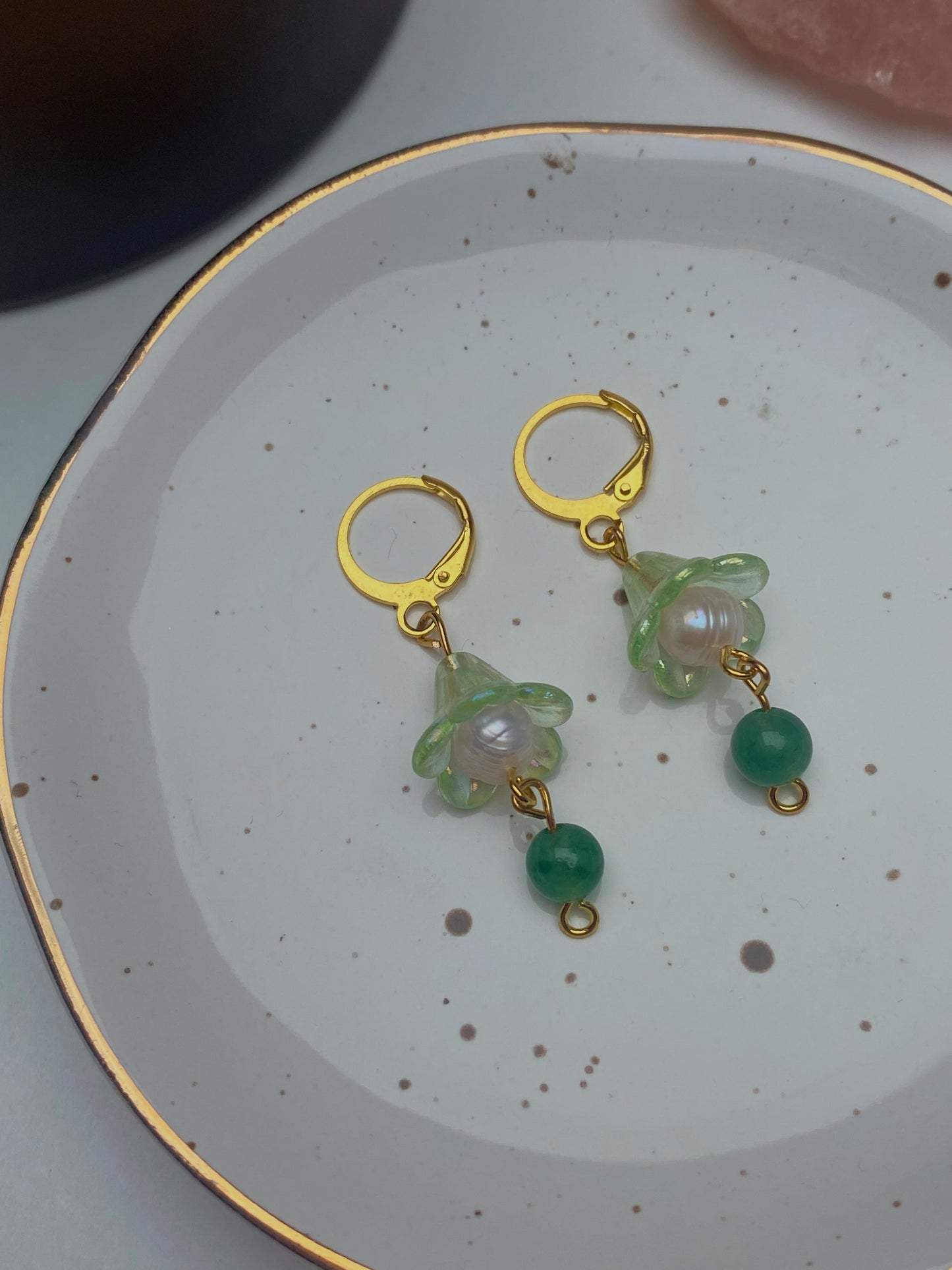 Flora Green Aventurine Earrings