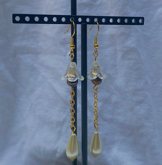 Snowdrop Tiger's Eye Earrings